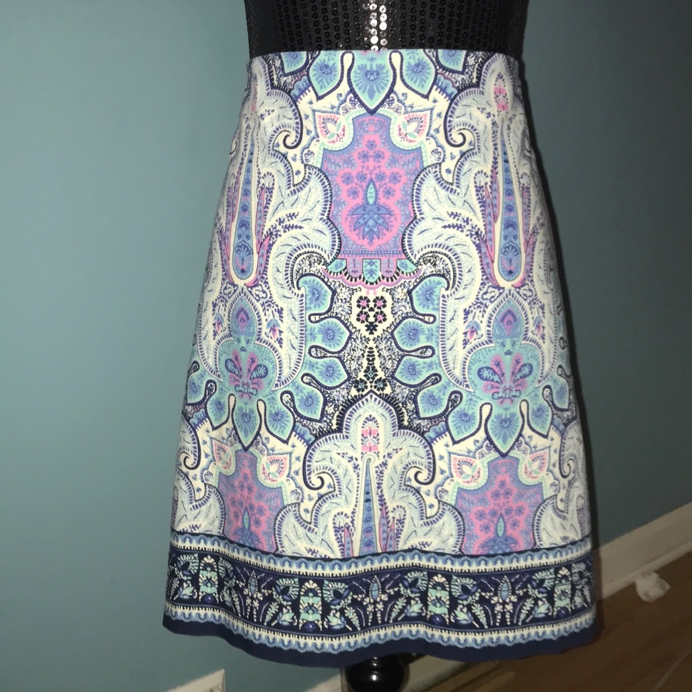 Talbots gorgeous Moroccan inspired patterned skirt